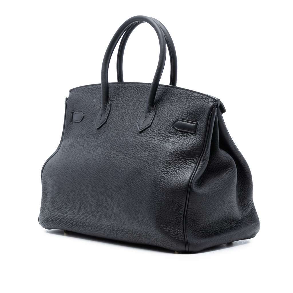 Hermès Togo Birkin Retourne 30 Blue Leather Good condition - Back View