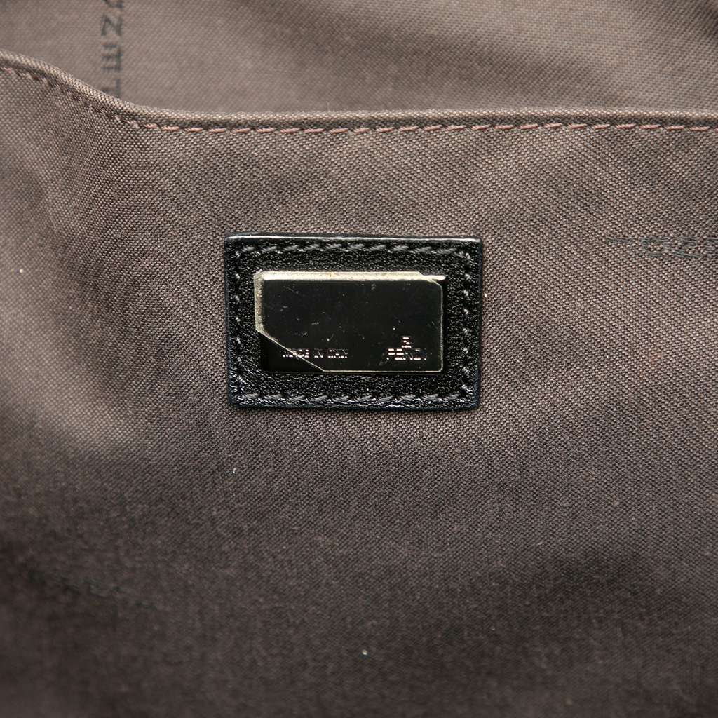 Fendi Large Zucchino Canvas Tote Black Canvas Very good - Box View