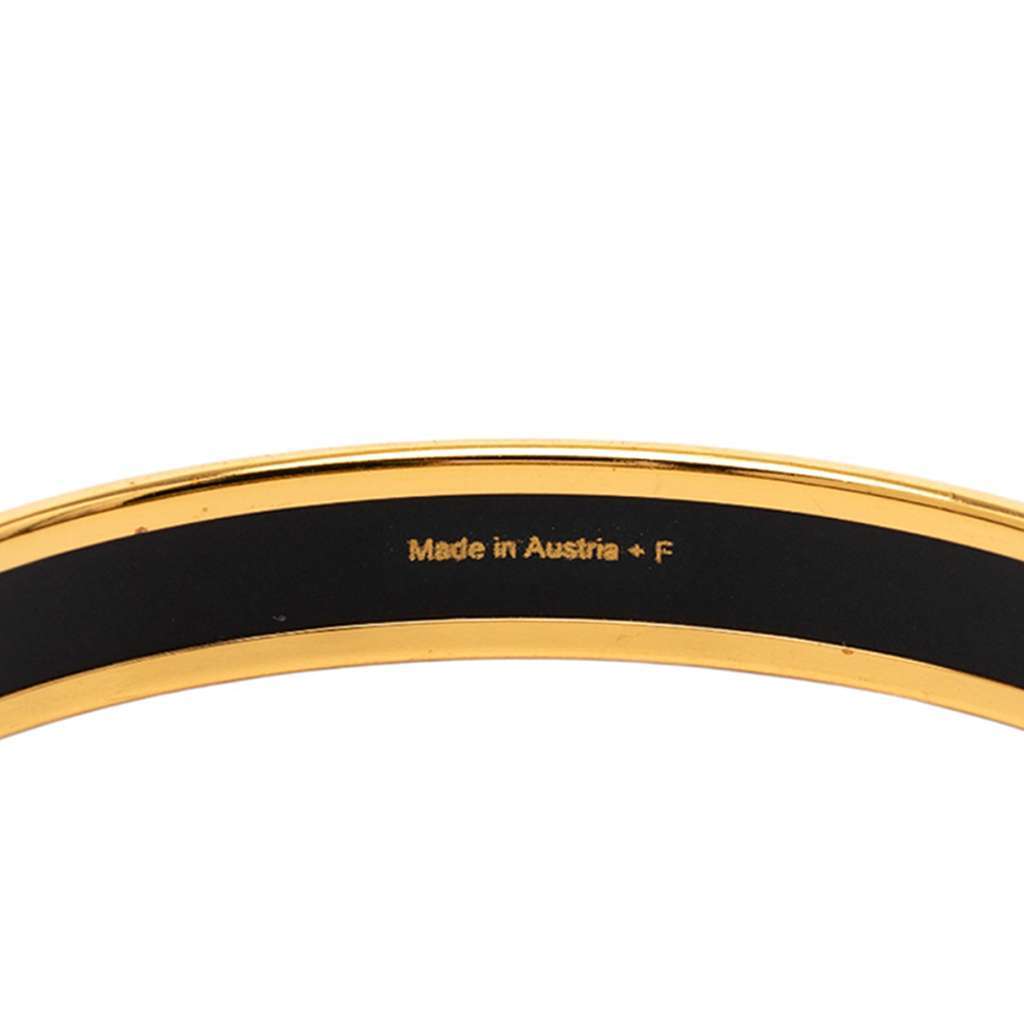 Hermès Narrow Enamel Caleche Bangle 70 Purple Good condition - Model View