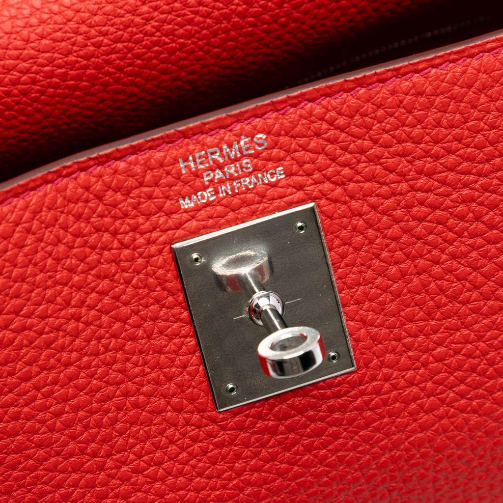 Hermès Togo Kelly II Retourne 35 Red Leather Good condition - Box View