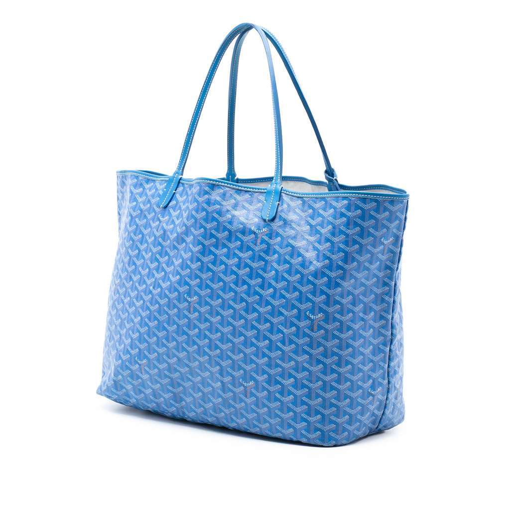 Goyard Goyardine Saint Louis GM Blue Canvas Very good condition - Back View