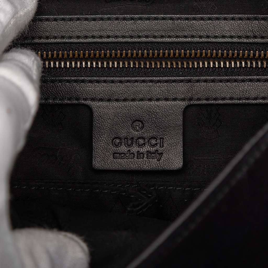 Gucci Suede 1973 Shoulder Bag Black Leather Very good - Box View