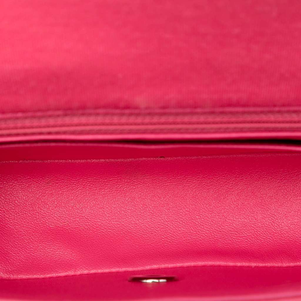 Chanel Mini Rectangular Classic Jersey Single Flap Pink Cotton Very good condition - Model View