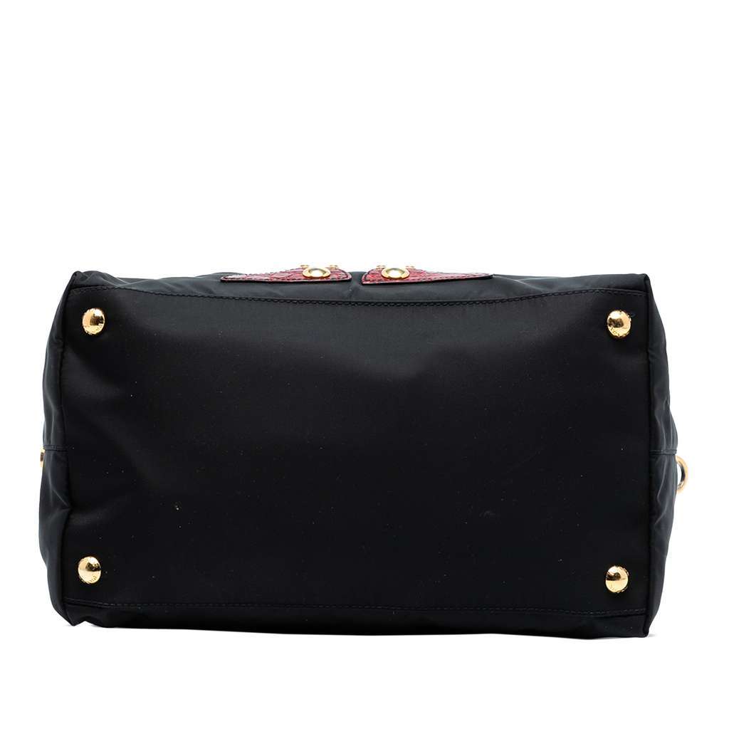 Prada Saffiano Trimmed Tessuto Robot Convertible Tote Black Good condition - Inside View
