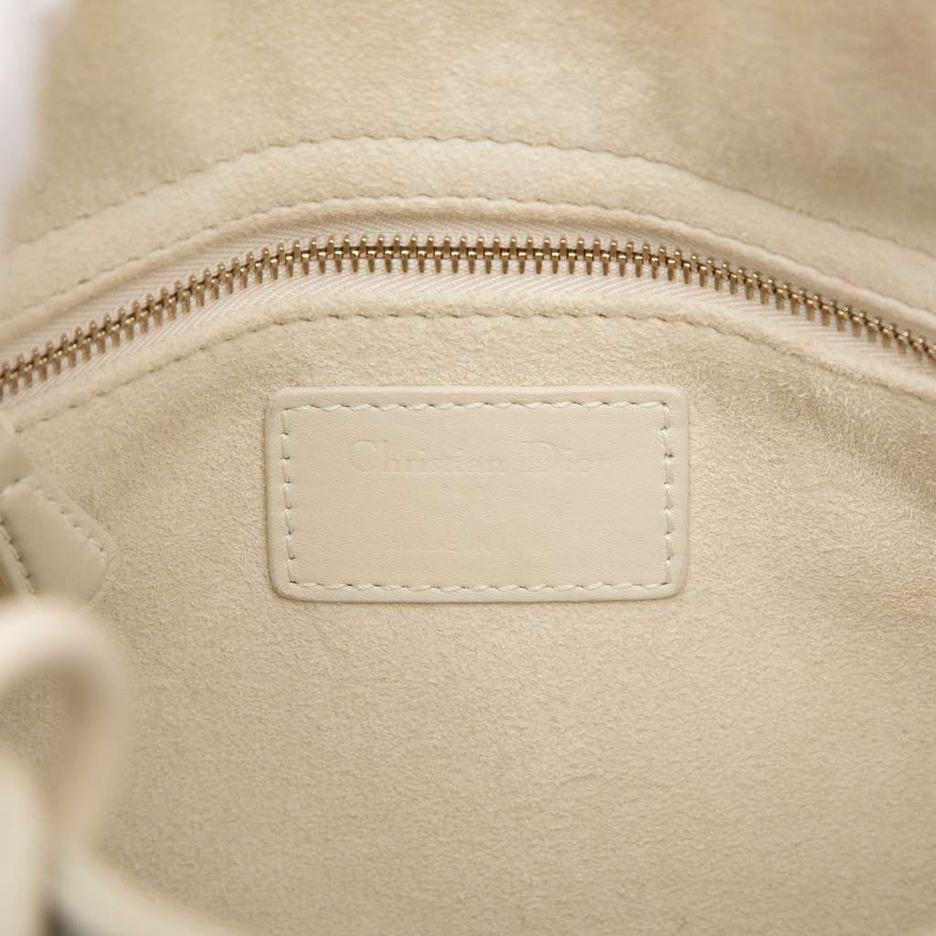 Dior Small Ultra Matte Calfskin Cannage My ABCDior Lady Dior White Leather Good - Box View