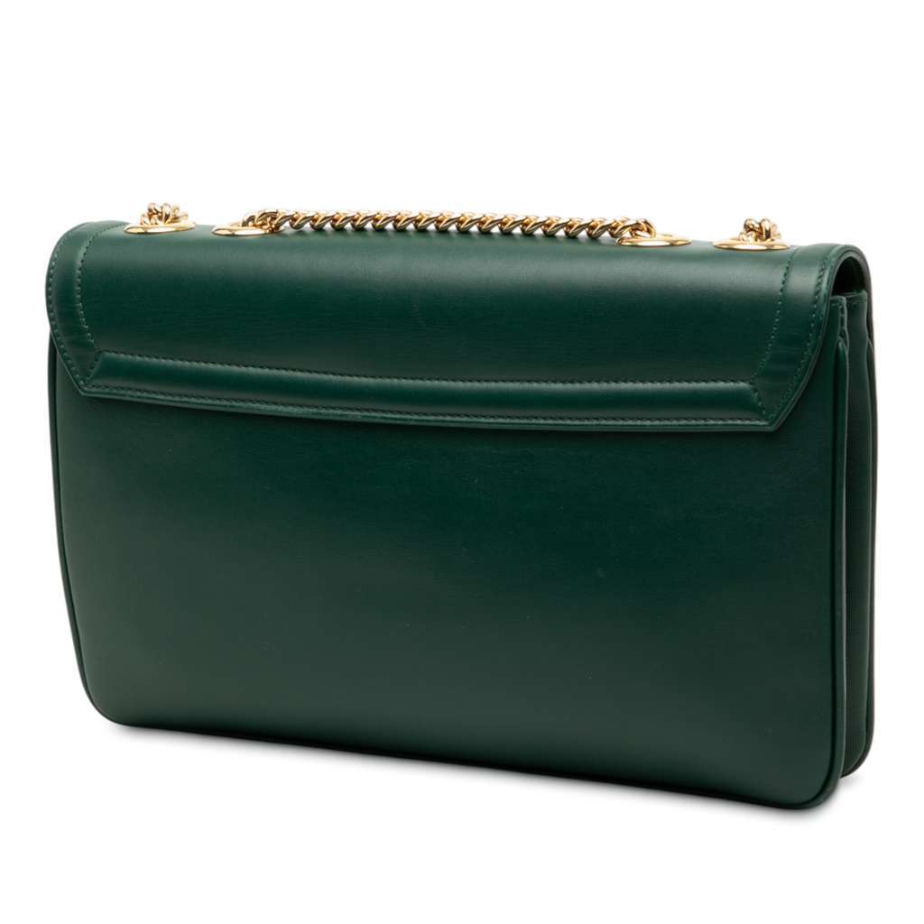 Gucci Medium Leather Rajah Crossbody Green Leather Very good - Back View