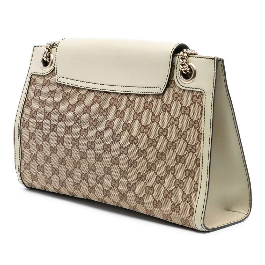 Gucci Large GG Canvas Emily Shoulder Bag Brown Canvas Very good - Back View