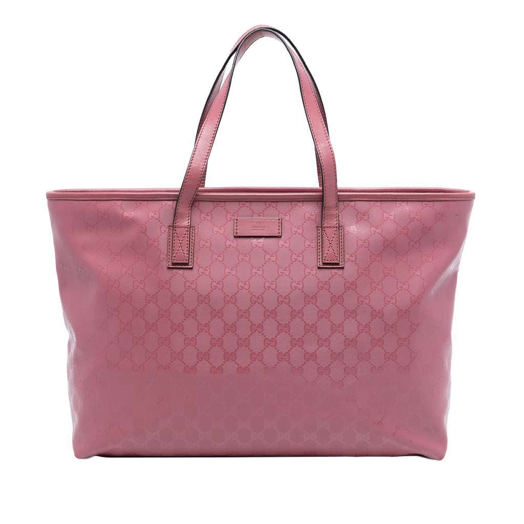 Gucci Large GG Imprime Tote Pink Canvas Good - Front View