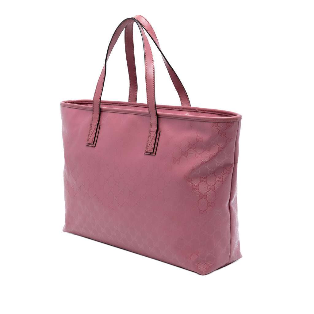 Gucci Large GG Imprime Tote Pink Canvas Good - Back View