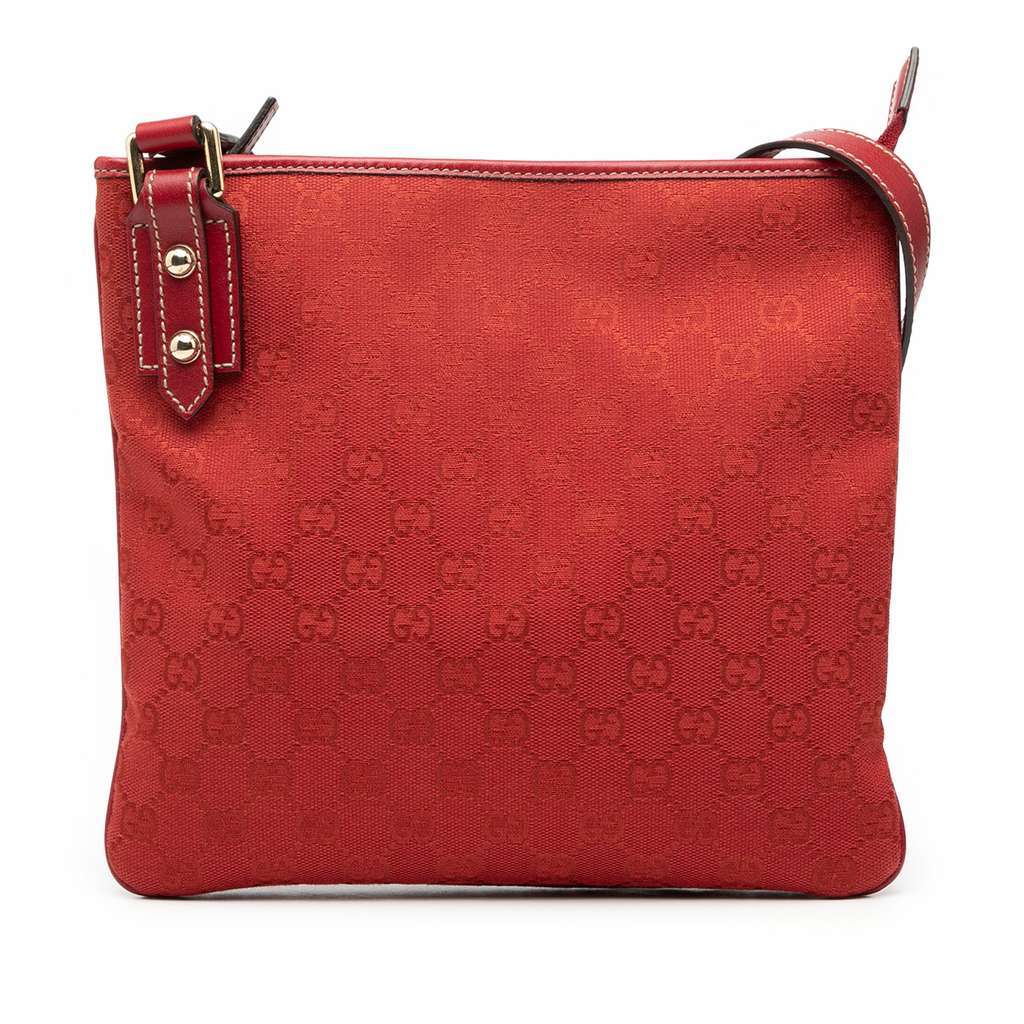 Gucci GG Canvas Crossbody Red Canvas Very good - Front View