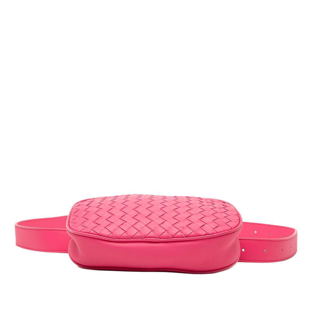 Bottega Veneta Nappa Intrecciato Belt Bag Pink Leather Very good - Inside View