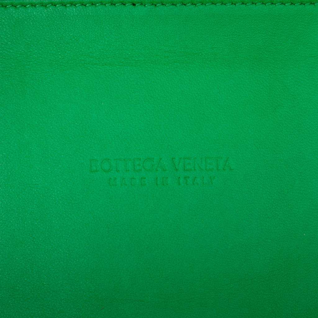 Bottega Veneta Small Nappa Maxi Intrecciato Arco Tote Green Leather Very good condition - Box View