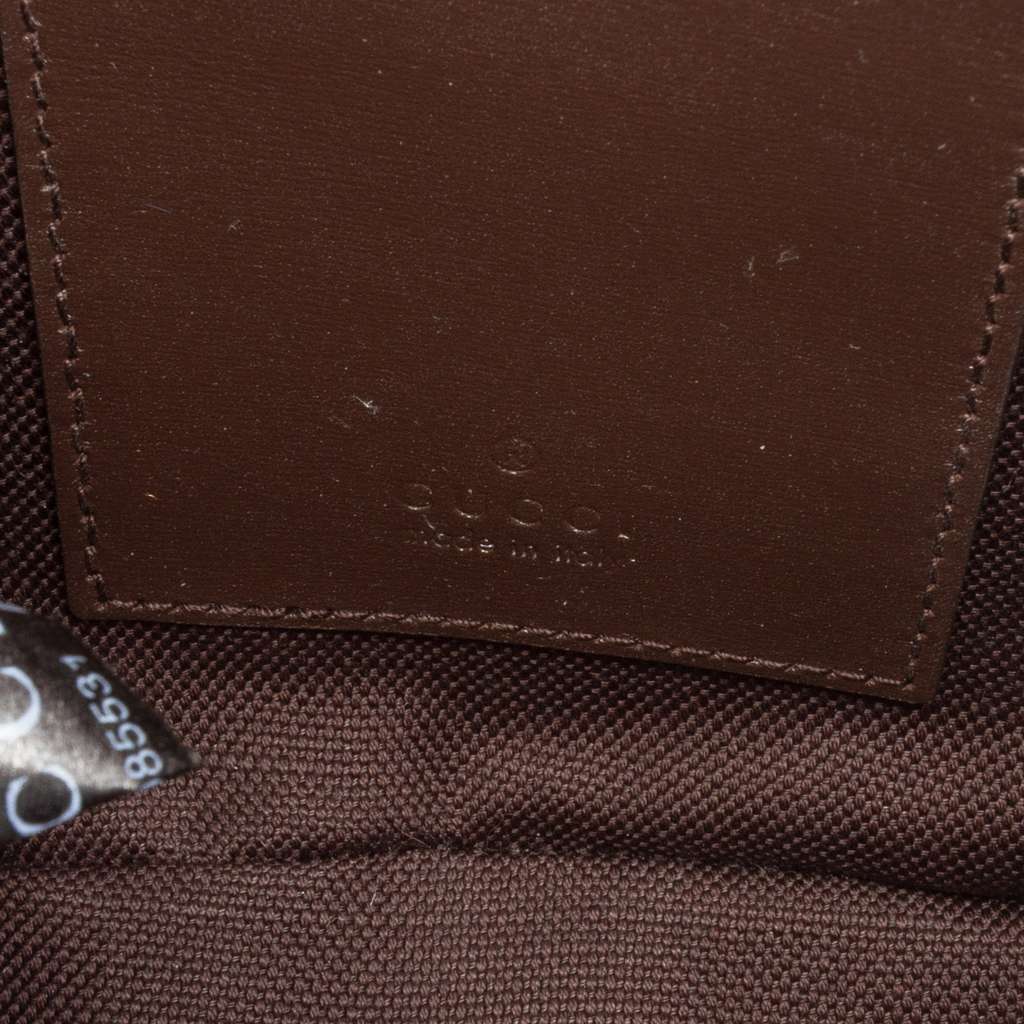 Gucci Mini GG Canvas Web Bucket Bag Brown Canvas Very good - Box View