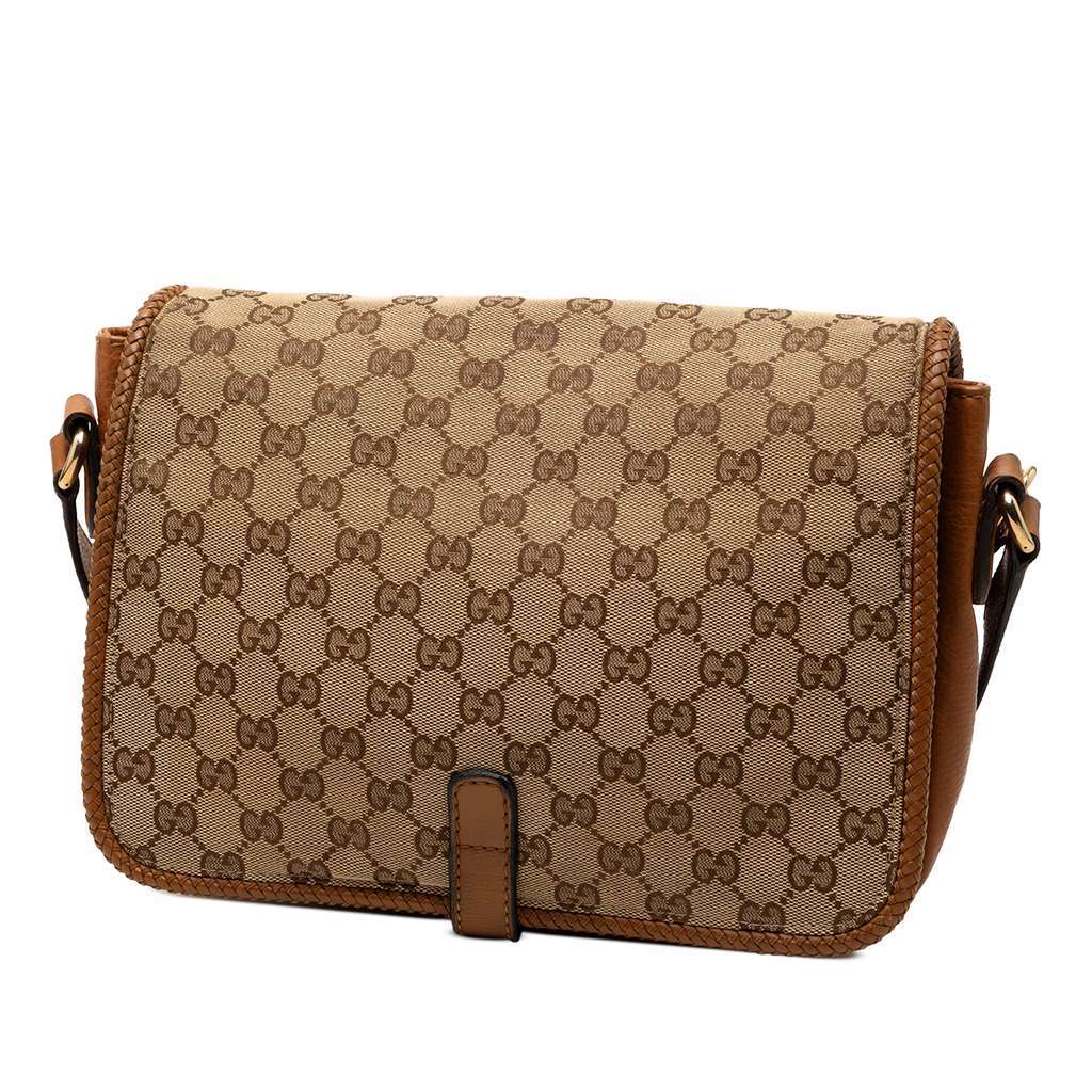 Gucci GG Canvas Marrakech Crossbody Brown Canvas Very good condition - Back View