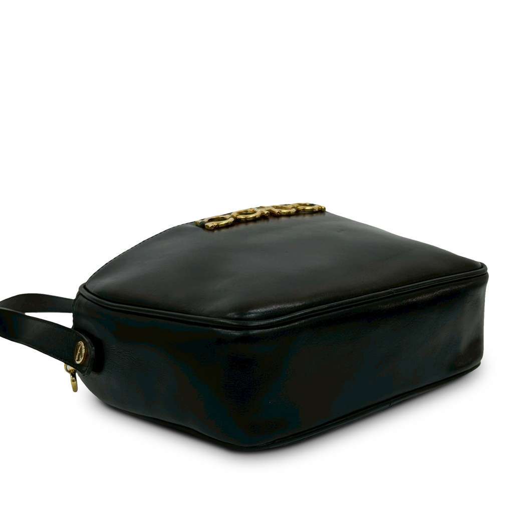 Salvatore Ferragamo Leather Gancini Crossbody Black Leather Good - Inside View