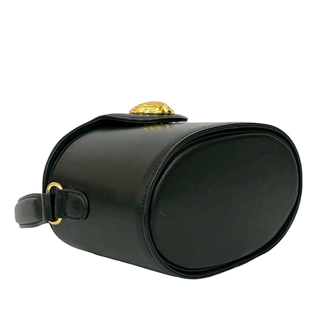 Givenchy Leather 4G Logo Metal Vanity Bag Black Leather Good - Back View