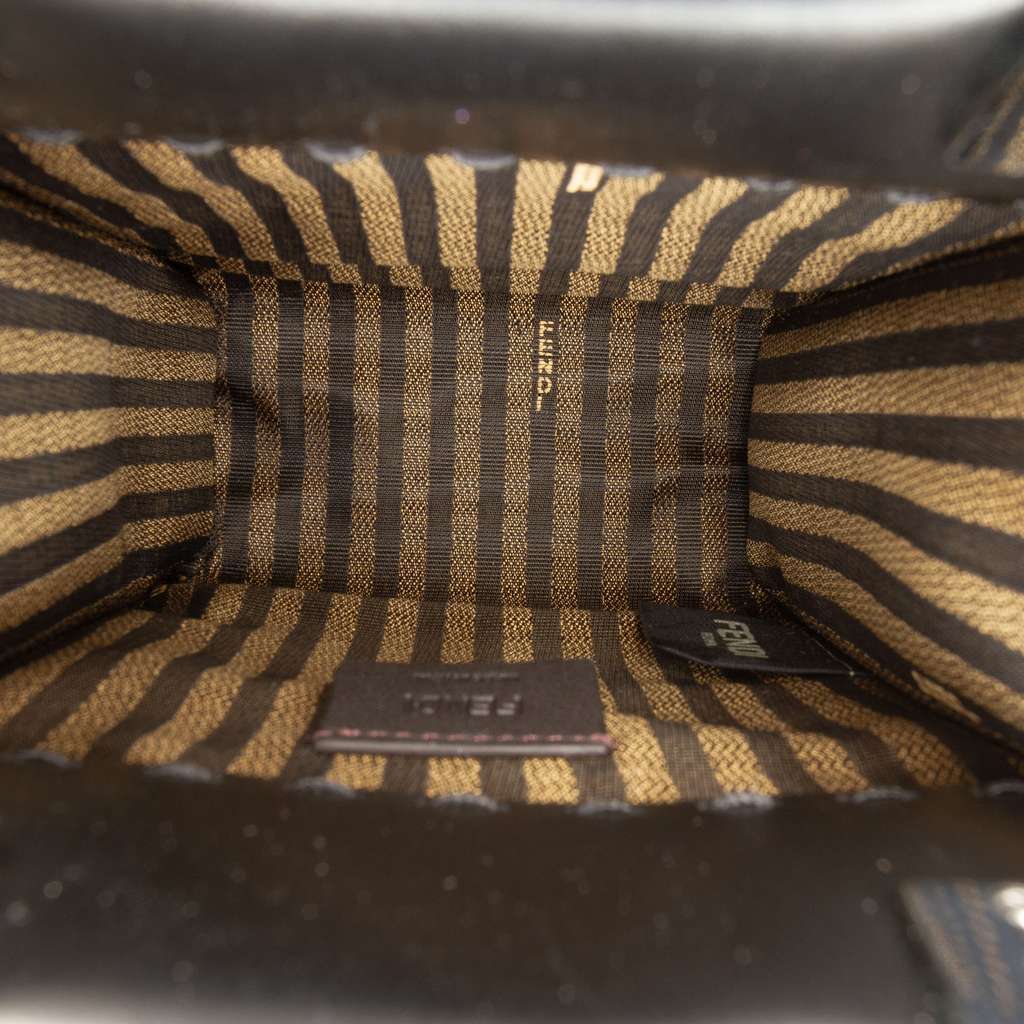 Fendi Mini Leather Sunshine Shopper Tote Black Leather Very good - Model View