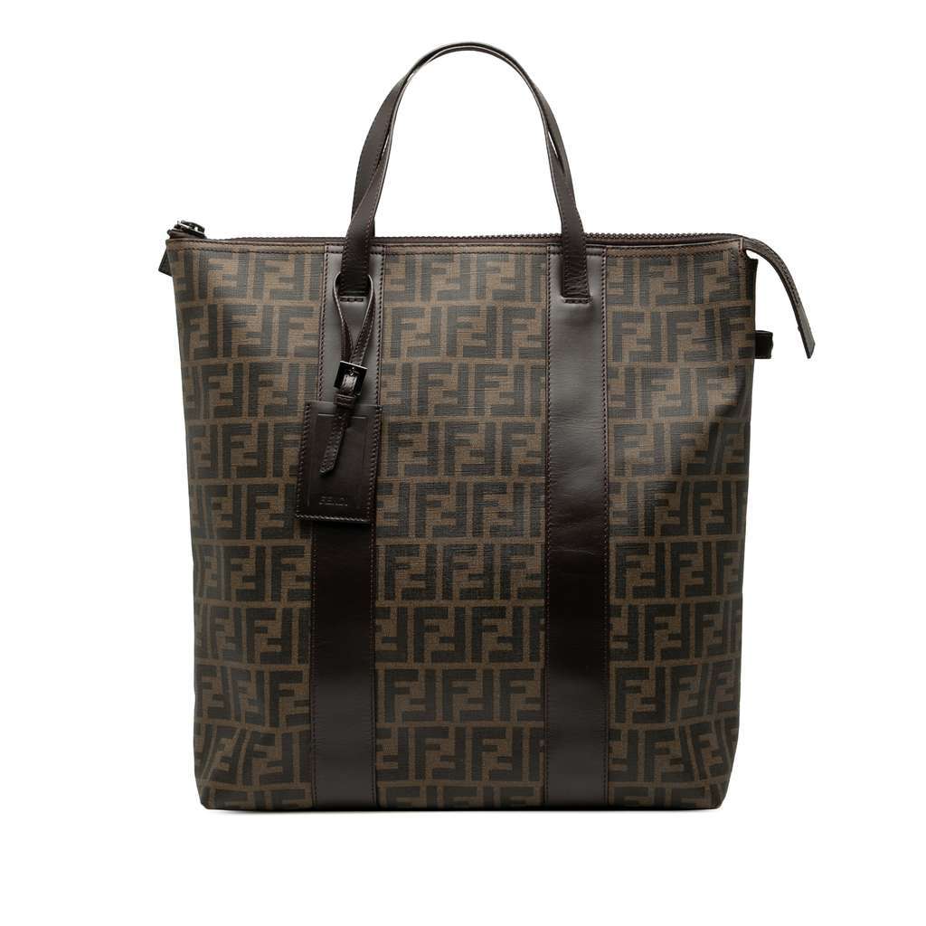 Fendi Zucca Spalmati Tote Brown Canvas Very good - Front View