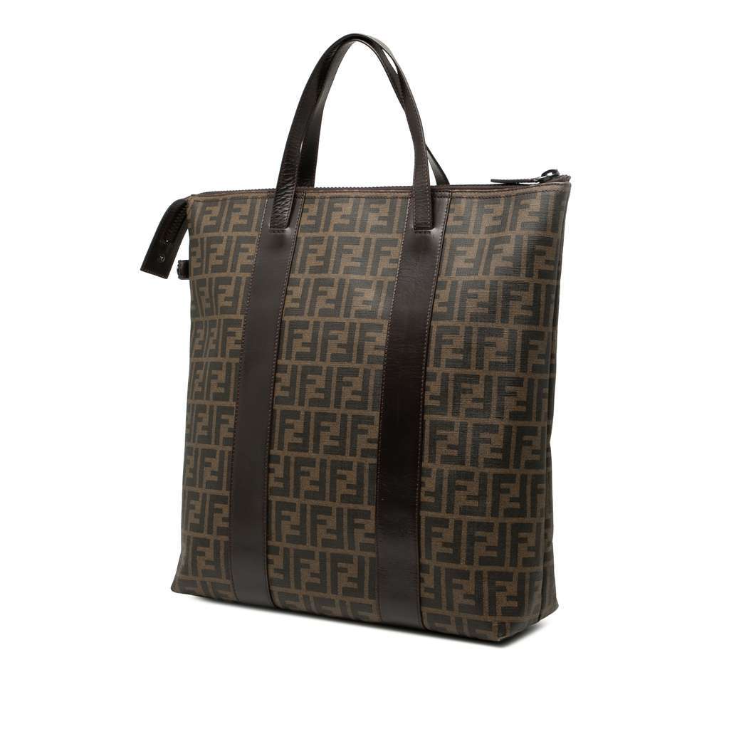 Fendi Zucca Spalmati Tote Brown Canvas Very good - Back View