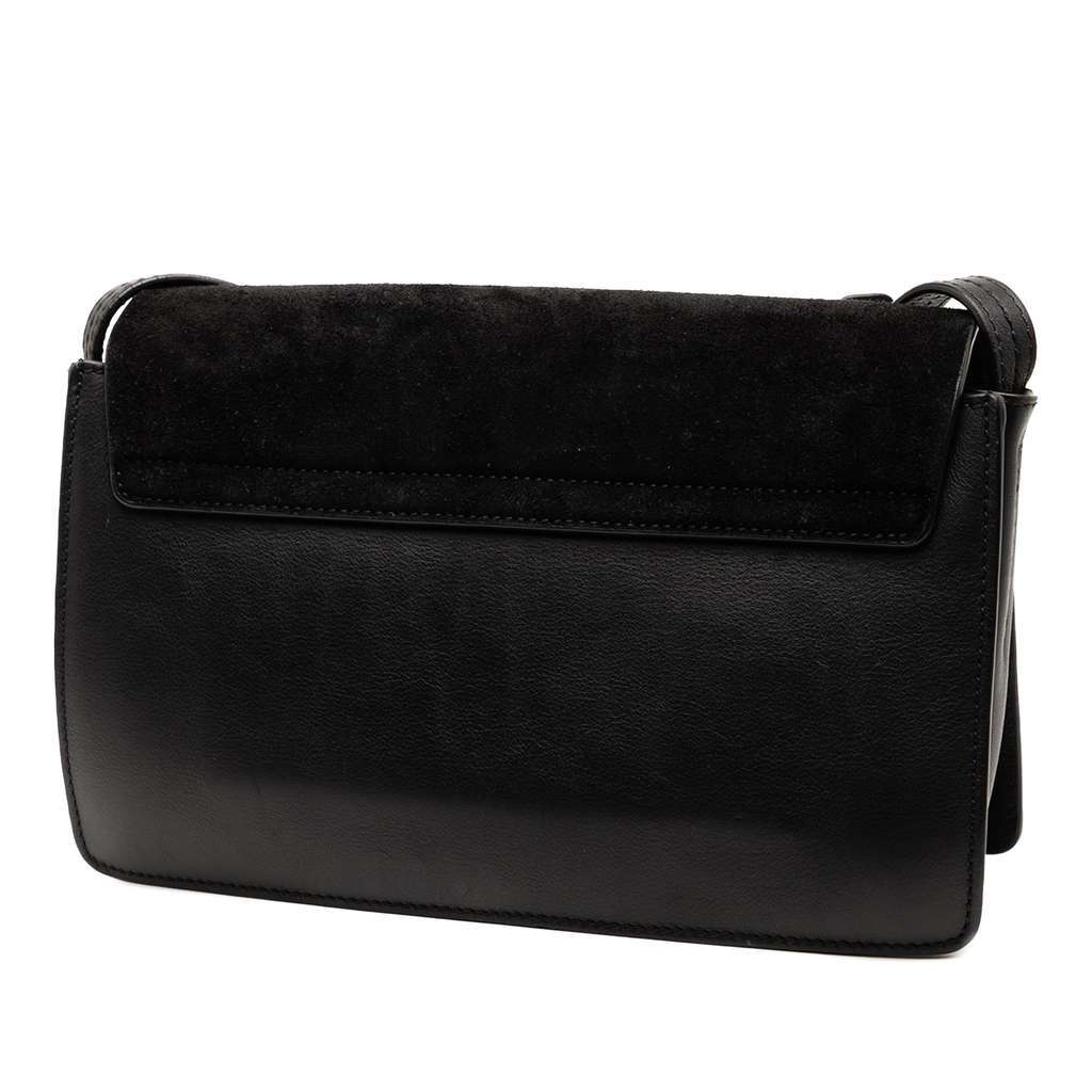 Chloé Small Suede and Calfskin Faye Crossbody Black Leather Good condition - Back View