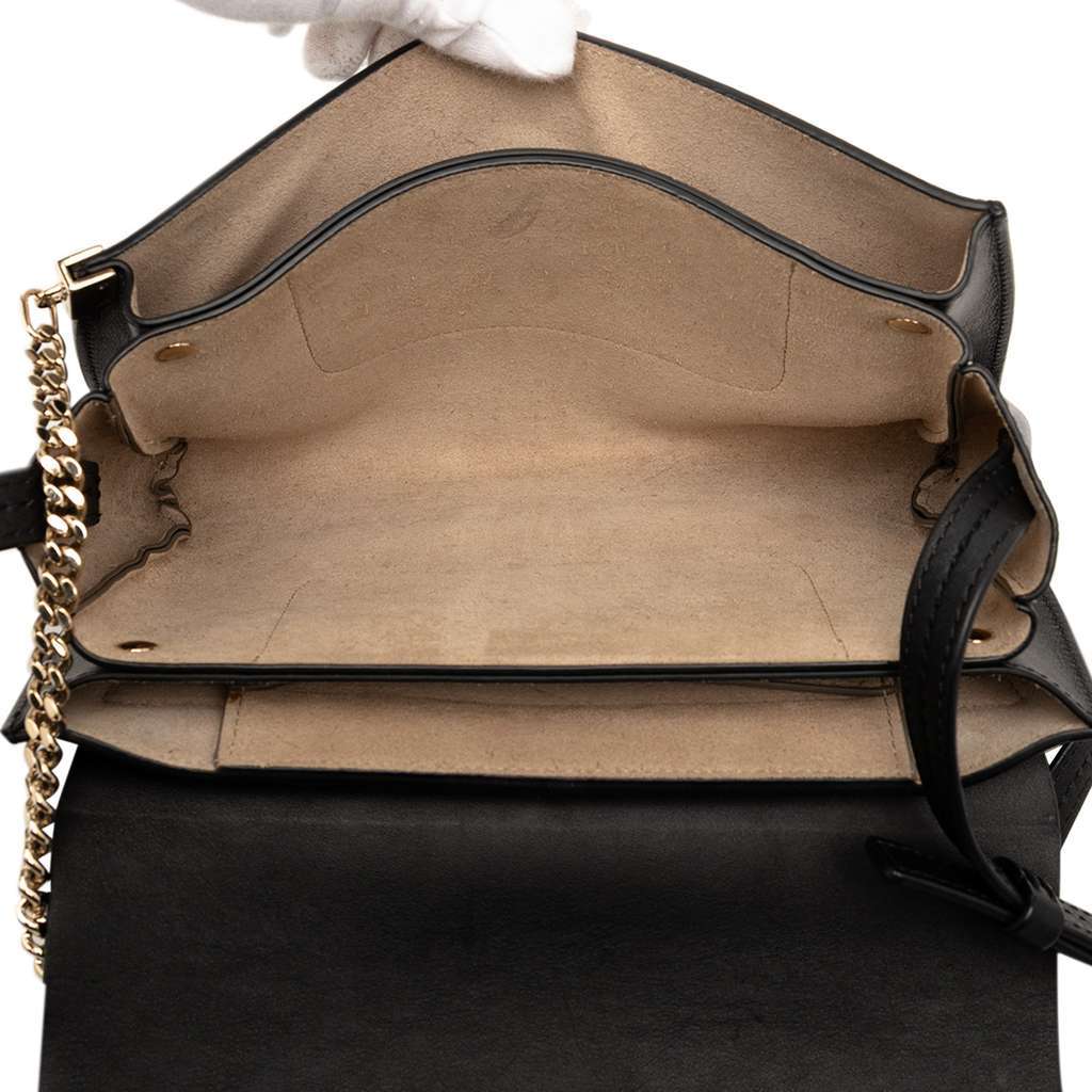Chloé Small Suede and Calfskin Faye Crossbody Black Leather Good condition - Model View