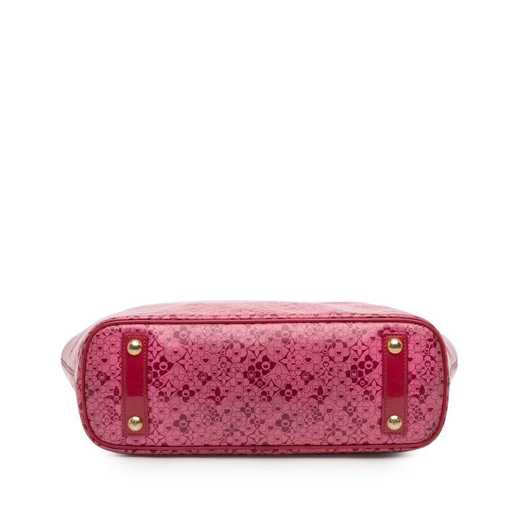 Louis Vuitton Takashi Murakami Coated Canvas Cosmic Blossom Tote PM Pink Canvas Good - Inside View