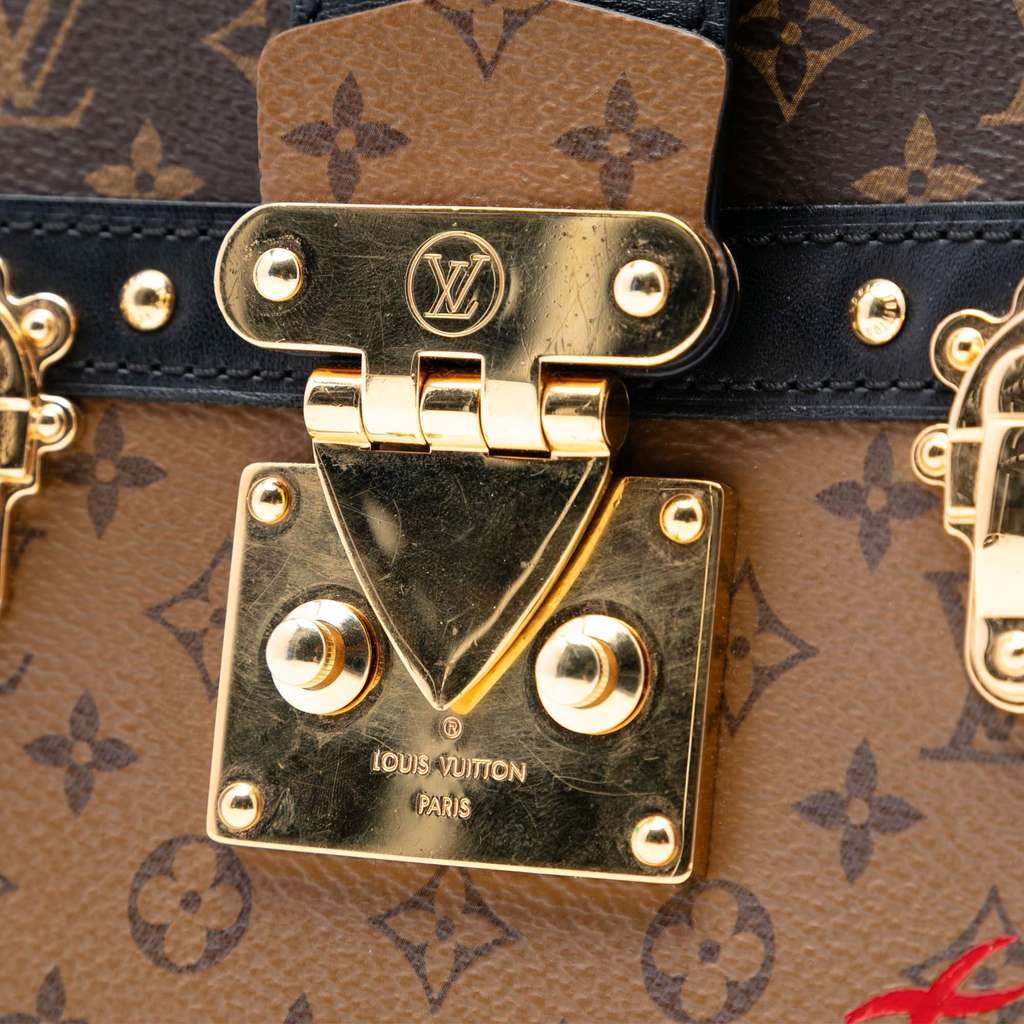 Louis Vuitton Monogram Reverse Trunk Clutch Brown Very good - Box View