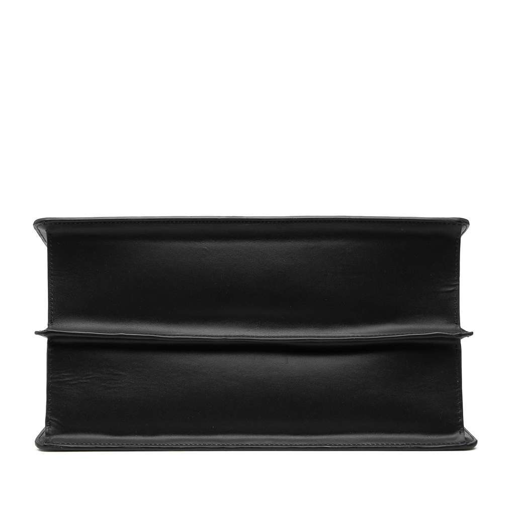 Gucci Large Leather Bamboo Dionysus Web Satchel Black Leather Good - Inside View