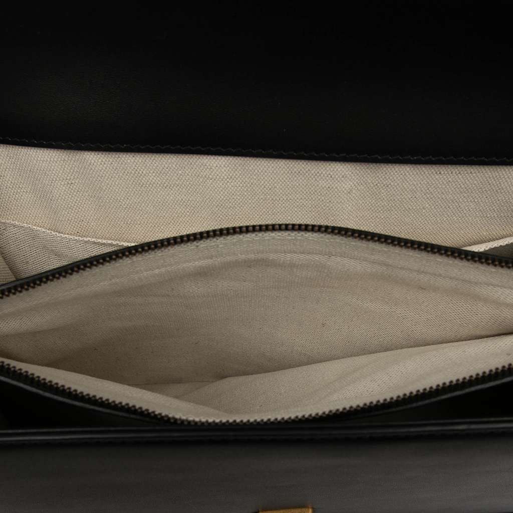 Gucci Large Leather Bamboo Dionysus Web Satchel Black Leather Good - Model View
