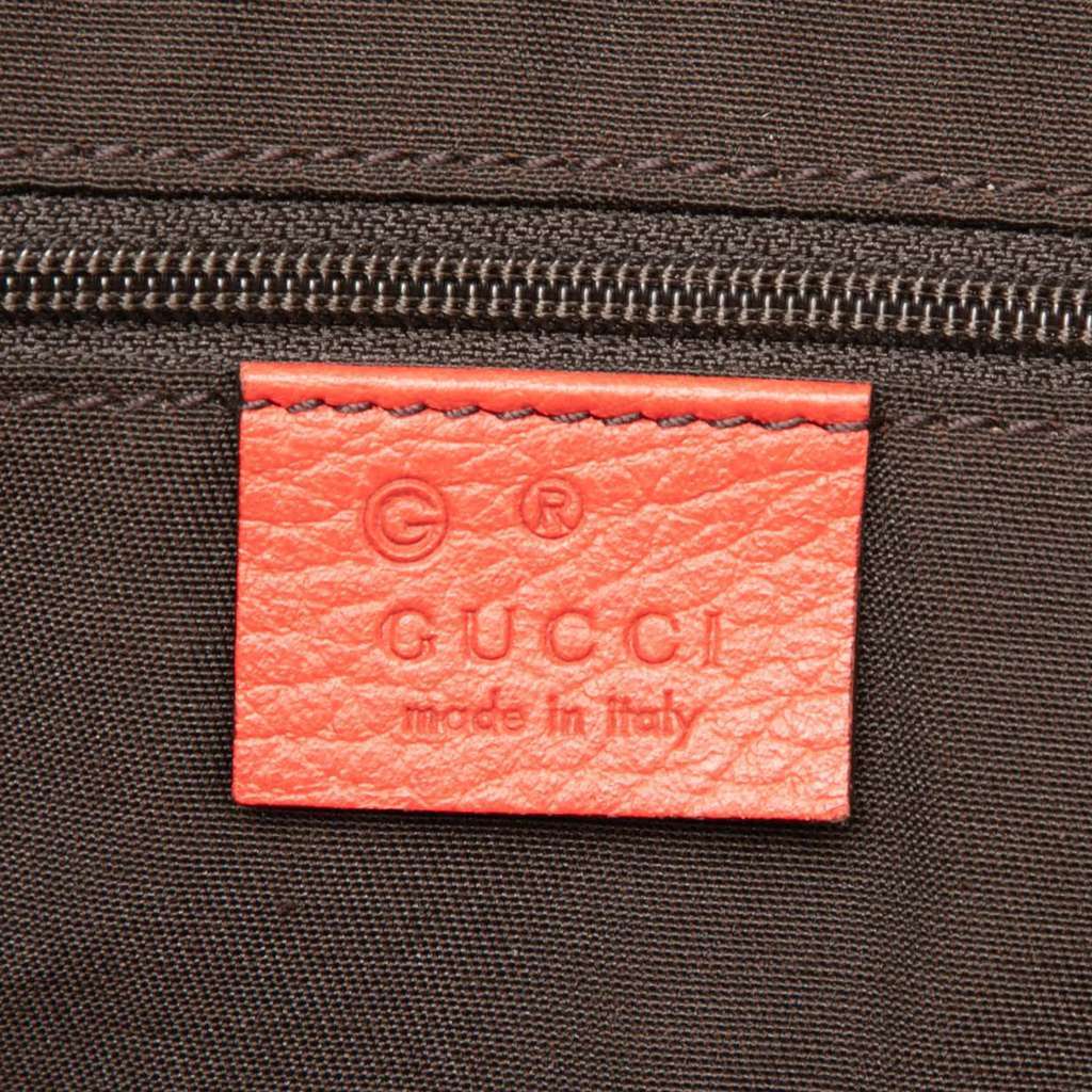 Gucci Large Leather GG Charm Dome Satchel Red Leather Very good - Box View