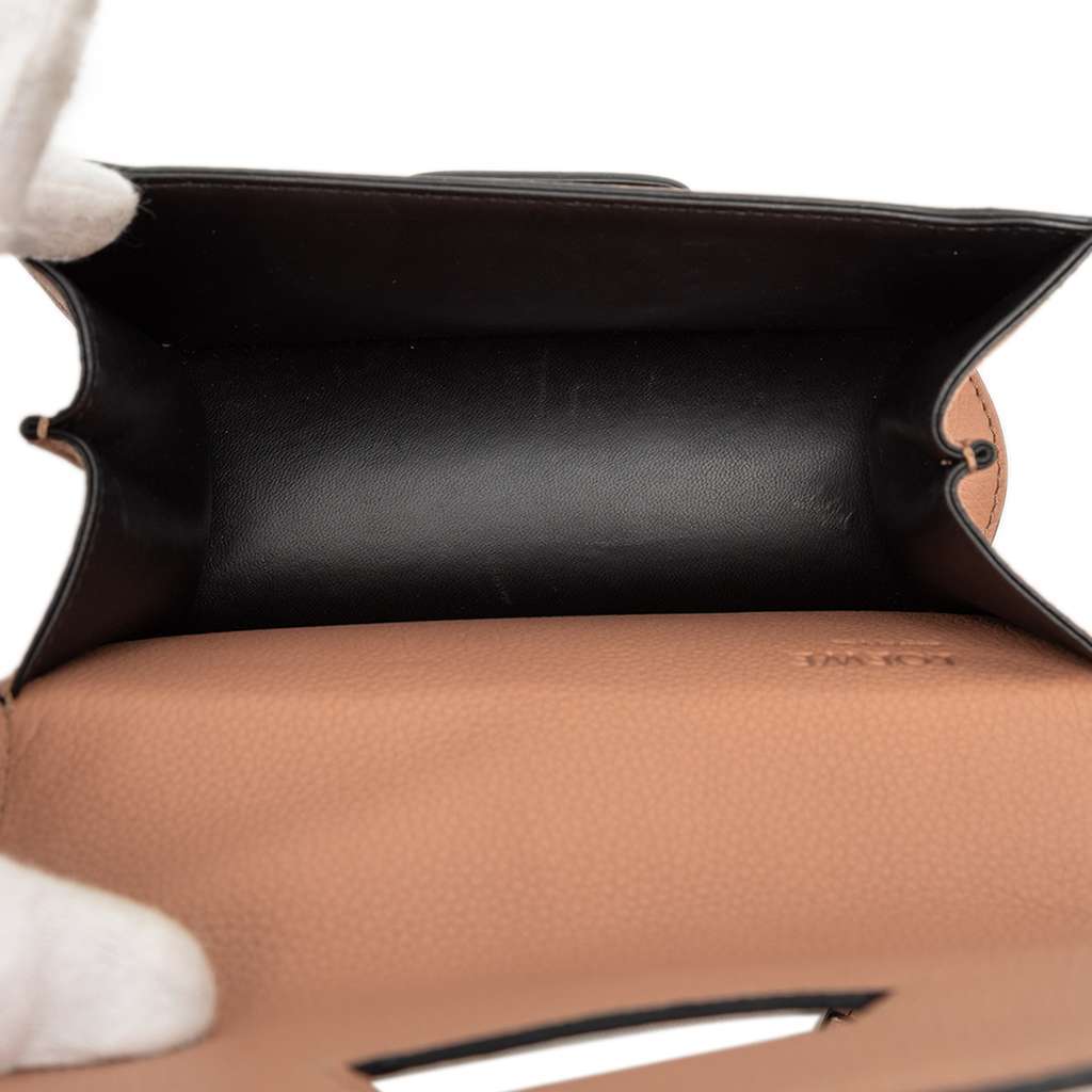 Loewe Mini Grained Calfskin Barcelona Crossbody Brown Leather Very good - Model View