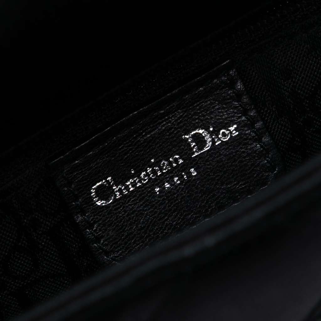 Dior Mini Satin Cannage Lady Dior Black Satin Good - Box View