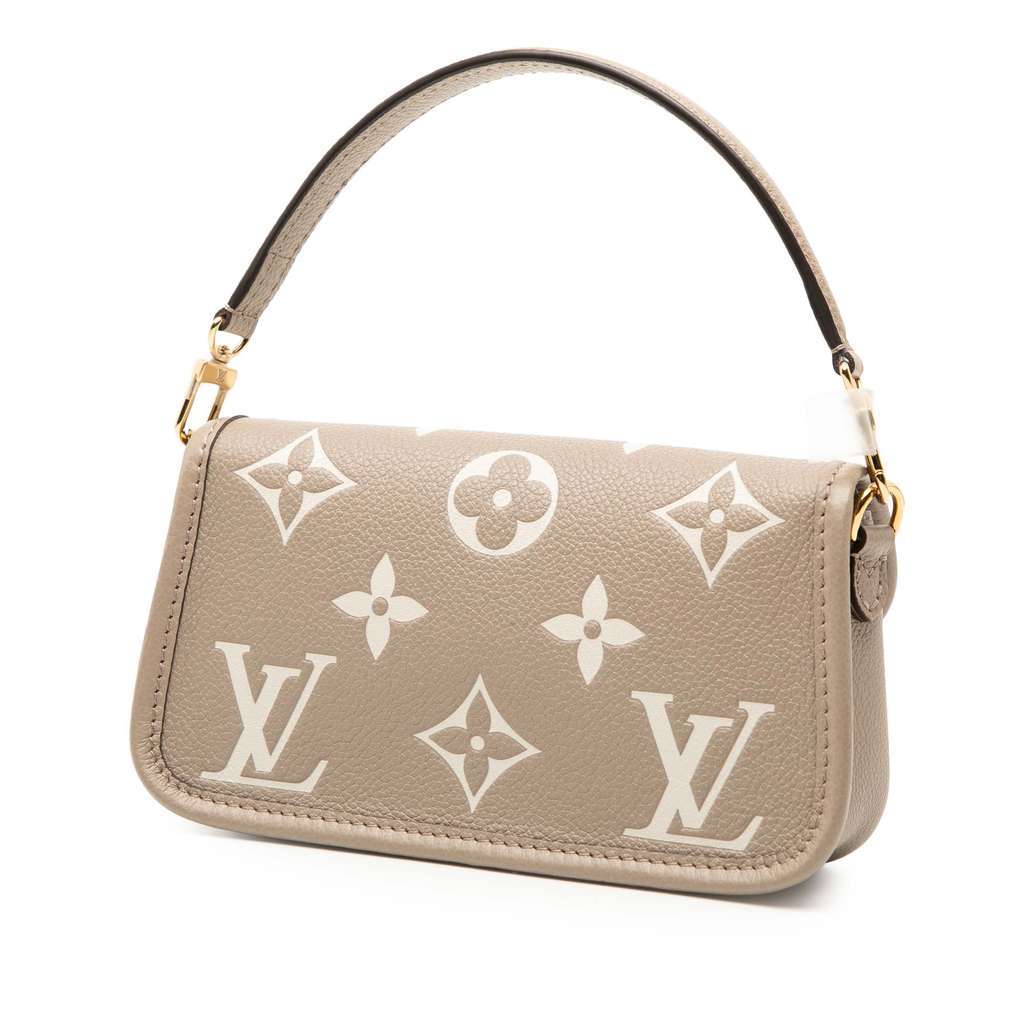 Louis Vuitton Nano Bicolor Monogram Empreinte Giant Diane Brown Leather Very good condition - Back View