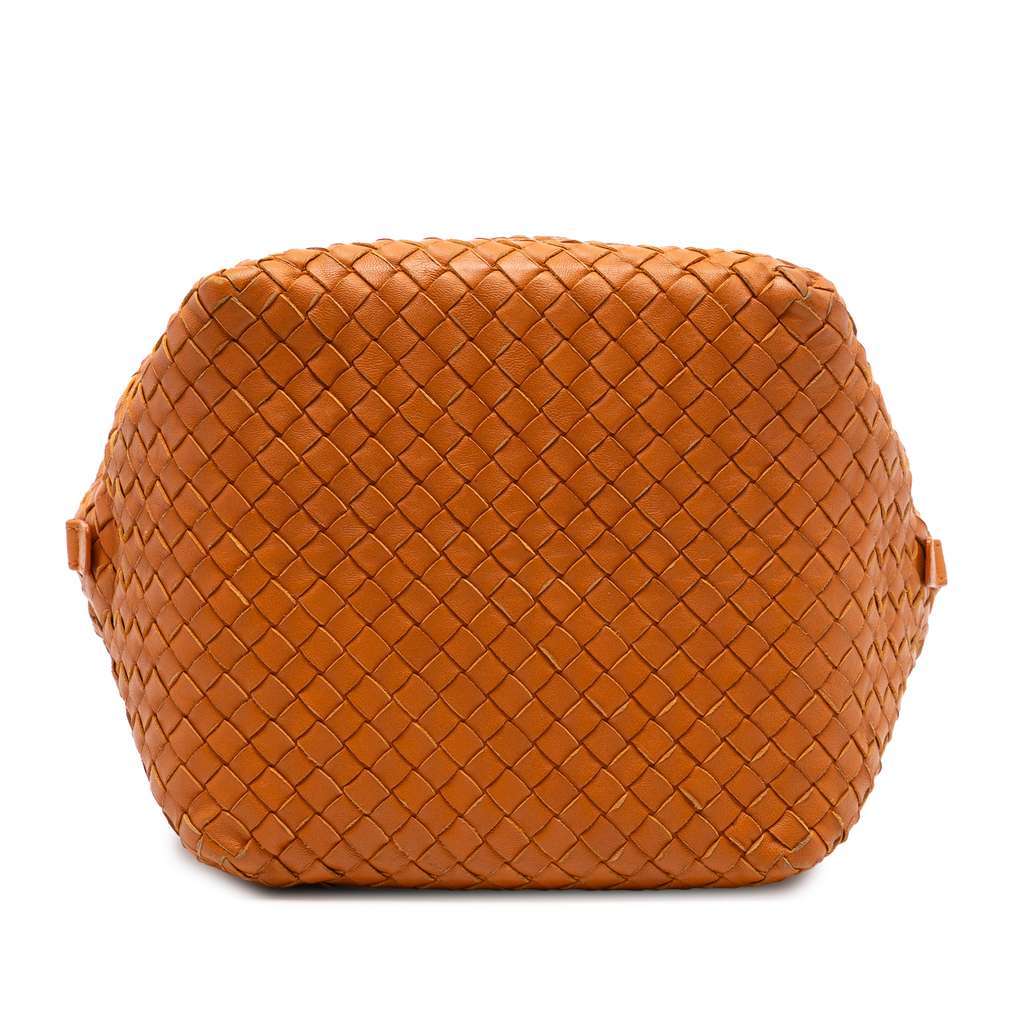 Bottega Veneta Nappa Intrecciato Cube Crossbody Orange Leather Very good - Inside View