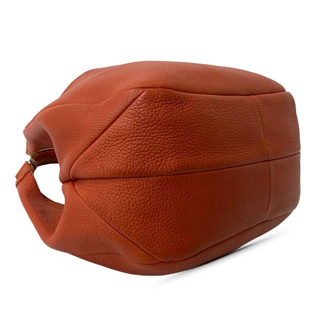 Bottega Veneta Medium Intrecciato Trimmed Nappa Campana Hobo Orange Leather Very good condition - Inside View