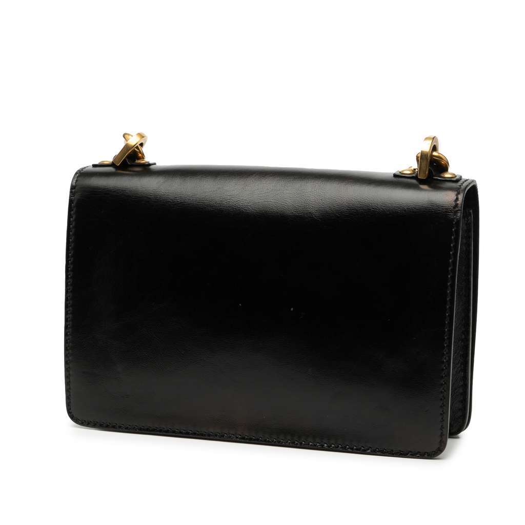 Dior Leather JAdior Chain Flap Black Leather Very good - Back View