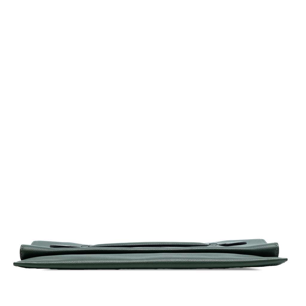 Hermès Evercolor Pliplat Clutch Green Leather Good condition - Inside View