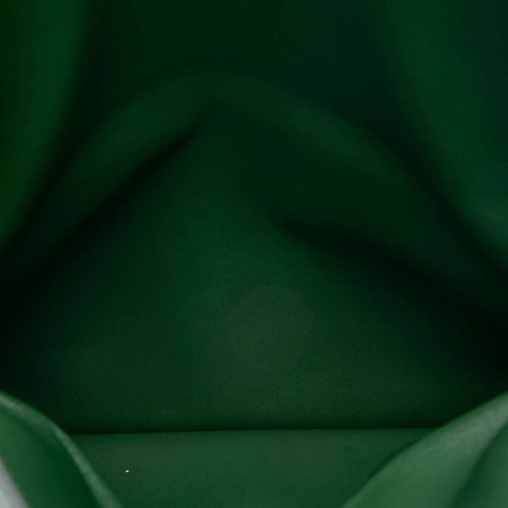 Hermès Evercolor Pliplat Clutch Green Leather Good condition - Model View