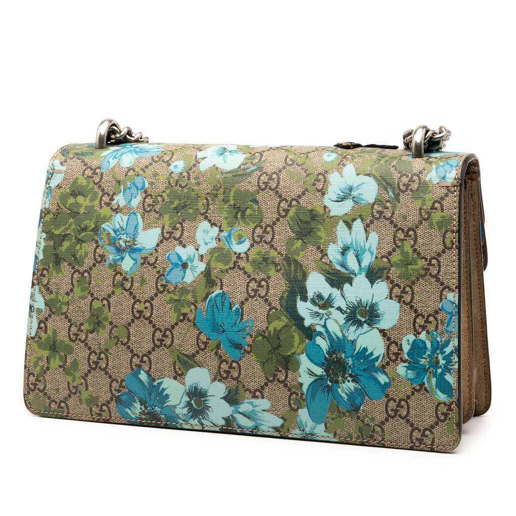 Gucci Medium GG Supreme Blooms and Bee Dionysus Shoulder Bag Brown Canvas Very good condition - Back View