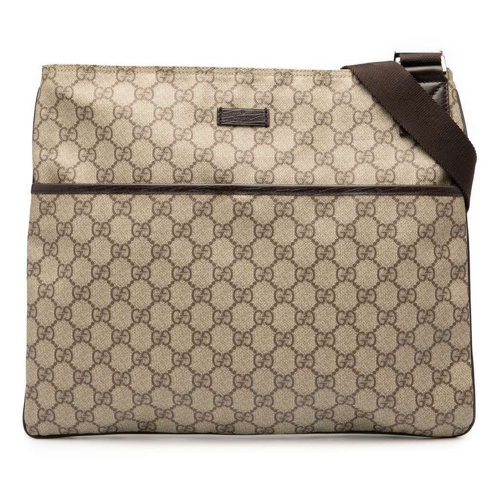 Gucci GG Supreme Crossbody Brown Canvas Very good - Front View