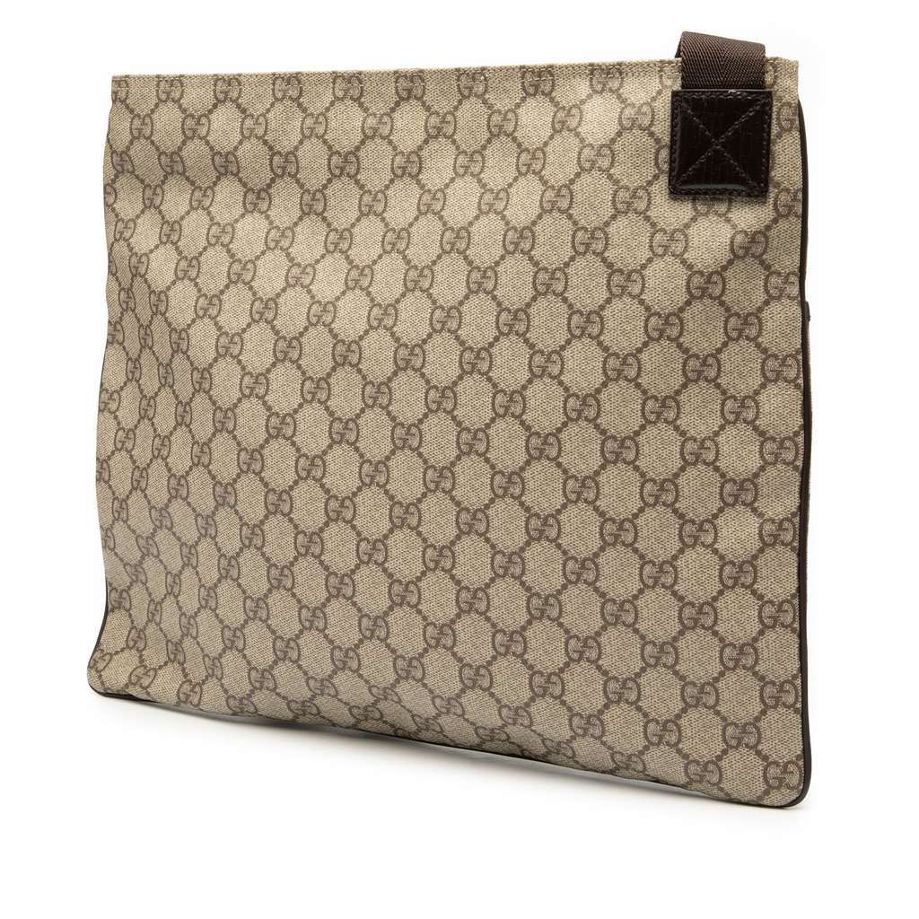 Gucci GG Supreme Crossbody Brown Canvas Very good - Back View