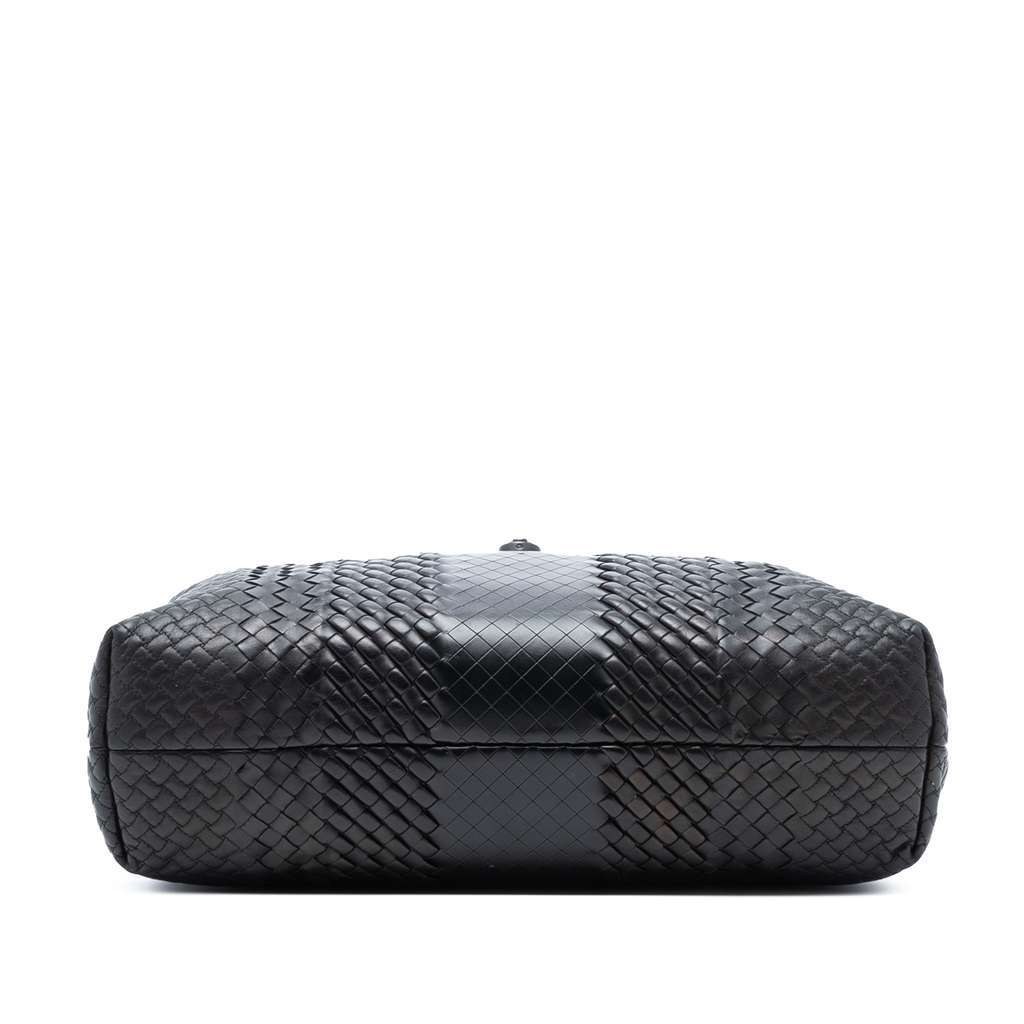Bottega Veneta Nappa Intreccio Imperatore Business Bag Brown Leather Good - Inside View