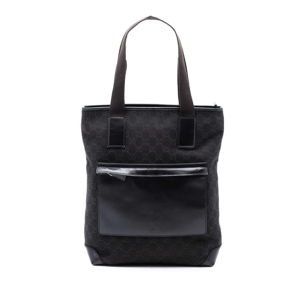 Gucci GG Denim Tote Brown Denim Very good - Front View