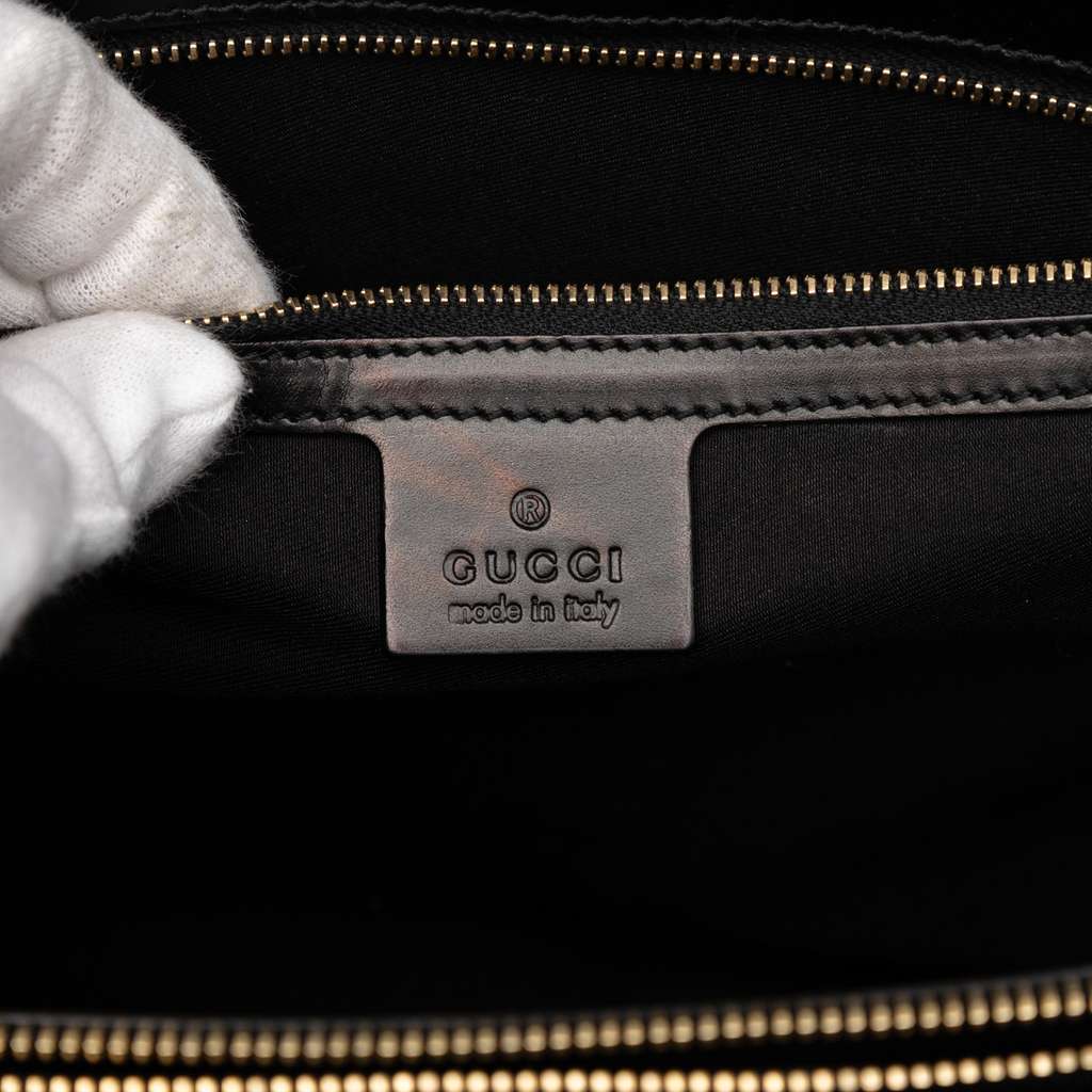Gucci Guccissima Jackie Tote Black Leather Good - Box View