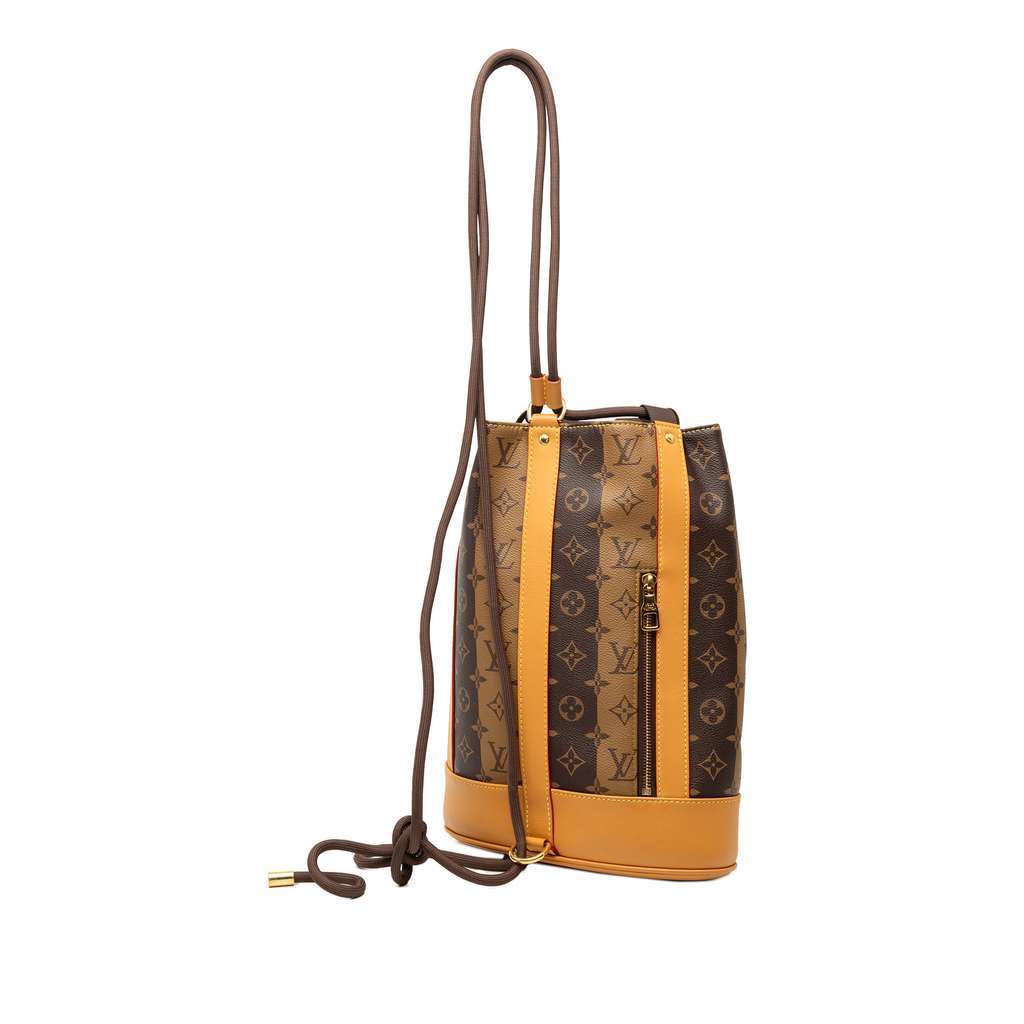 Louis Vuitton Nigo Monogram Reverse Randonnee Backpack Brown Very good condition - Back View