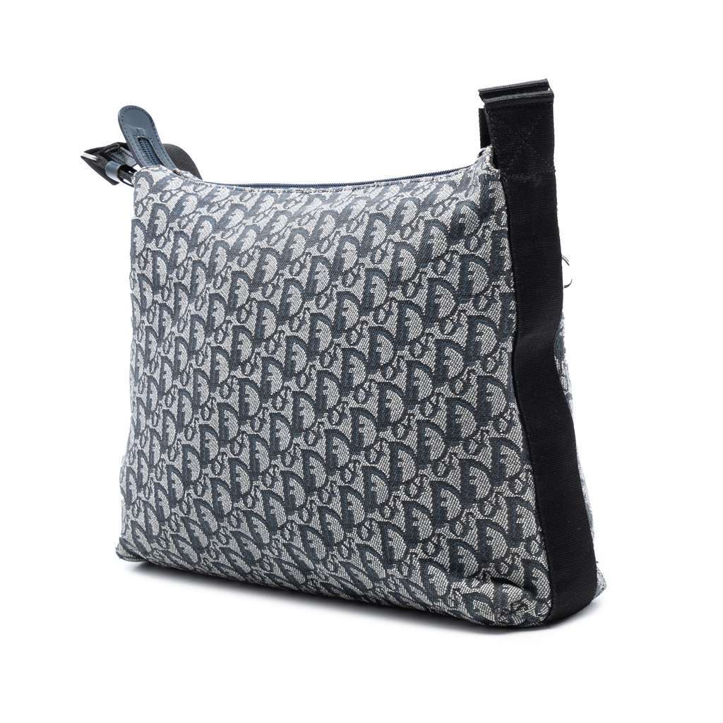 Dior Diorissimo Trotter Canvas Crossbody Blue Canvas Very good - Back View