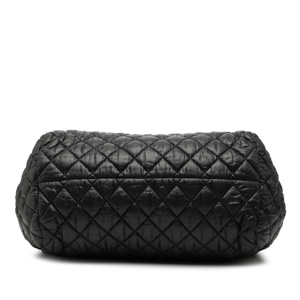 Chanel Quilted Nylon Coco Cocoon Bowling Bag Black Very good - Inside View