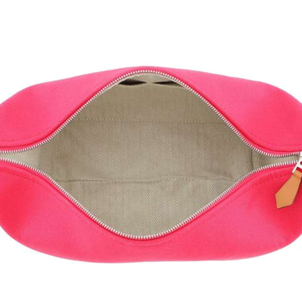 Hermès Small Toile Bride A Brac Case Pink Canvas Good condition - Model View