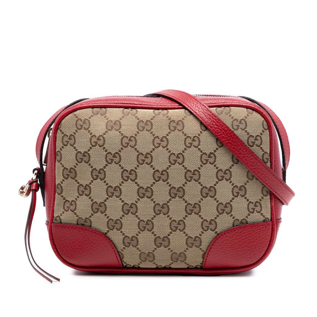 Gucci GG Canvas Bree Crossbody Brown Canvas Good - Front View