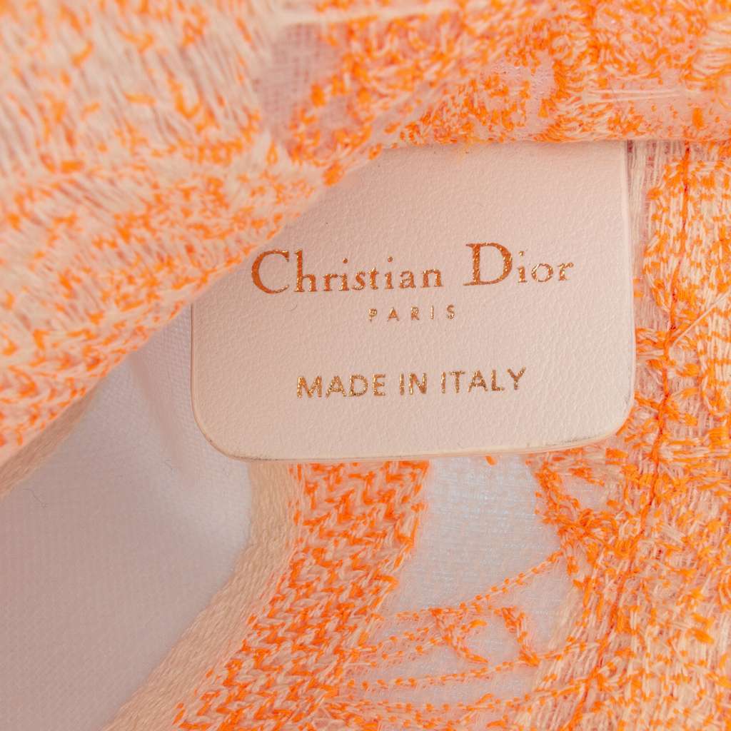 Dior Mini Canvas Embroidered Dioriviera Toile De Jouy Book Tote Orange Canvas Very good - Box View